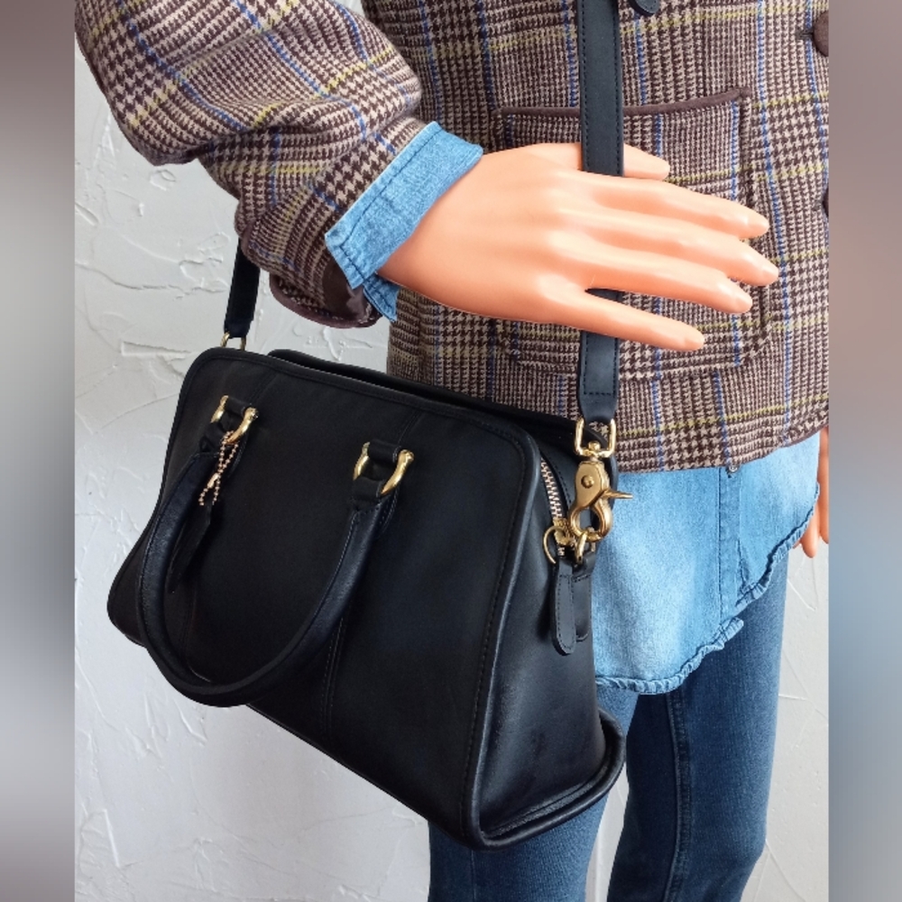 Coach Vintage Beaumont Satchel/Crossbody #9871, Navy Blue - Picture 5 of 16